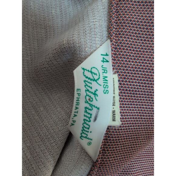 80s womens vtg 14 jr miss dutchmaid jacket reddish darker buttons Ehprata, PA !! - Picture 5 of 14
